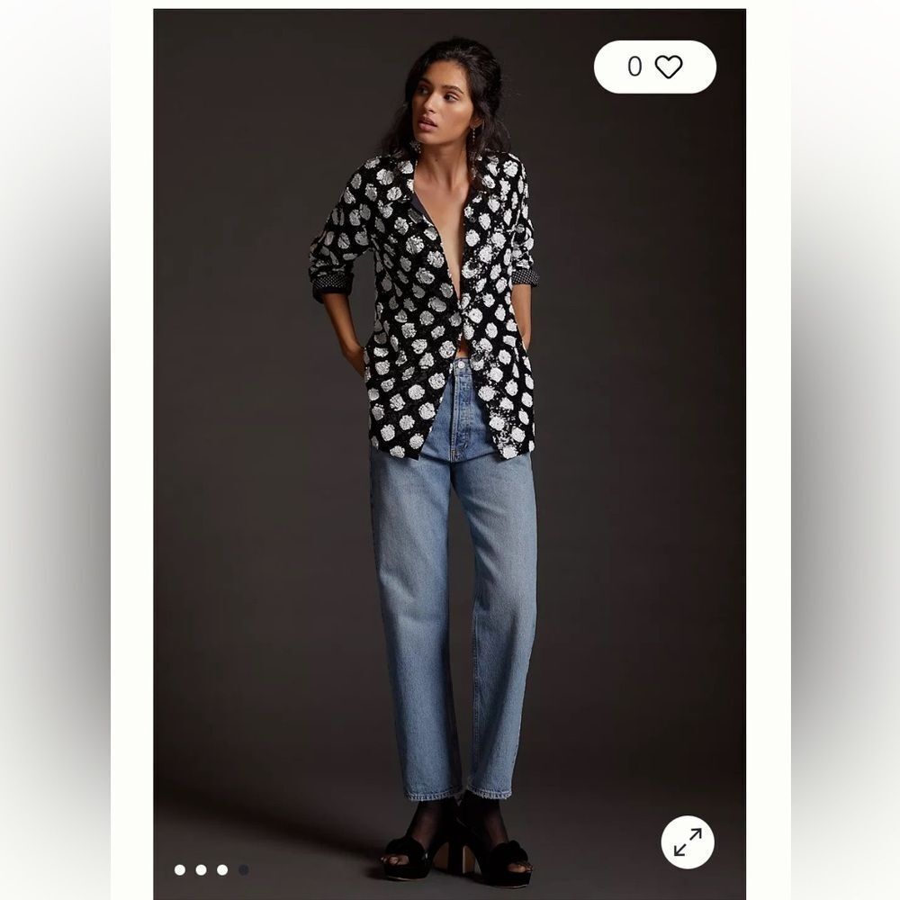Maeve XS Sequined Shirt Jacket by Anthropologie - Picture 3 of 9